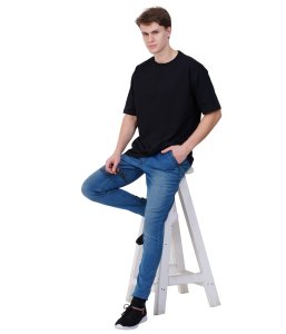 Oversized T-Shirt Jet black | Men's Oversized T-shirt | Loamy