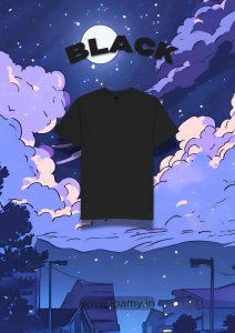 Oversized T-Shirt Jet black | Men's Oversized T-shirt | Loamy