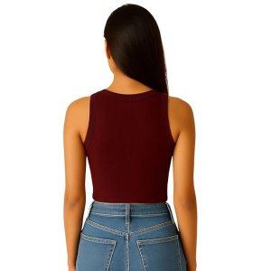 Essential Ribbed Crop Tank | Cotton-Stretch Blend