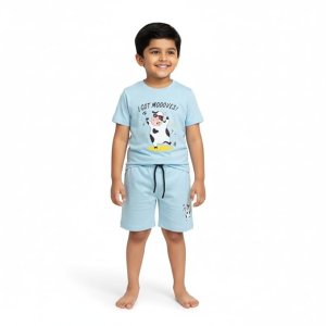 "I Got Moooves" Boys’ Graphic Summer Set | 100% Premium Cotton
