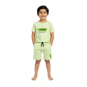 "Peas out, yo!" Boys’ Graphic Summer Set | 100% Premium Cotton