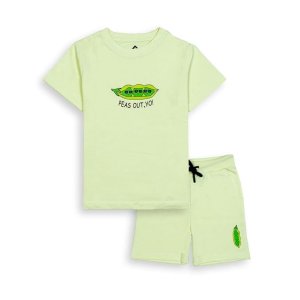 "Peas out, yo!" Boys’ Graphic Summer Set | 100% Premium Cotton
