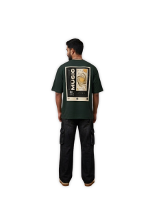 Urban "Music" Oversized Tee | 240 GSM Premium Loopknit